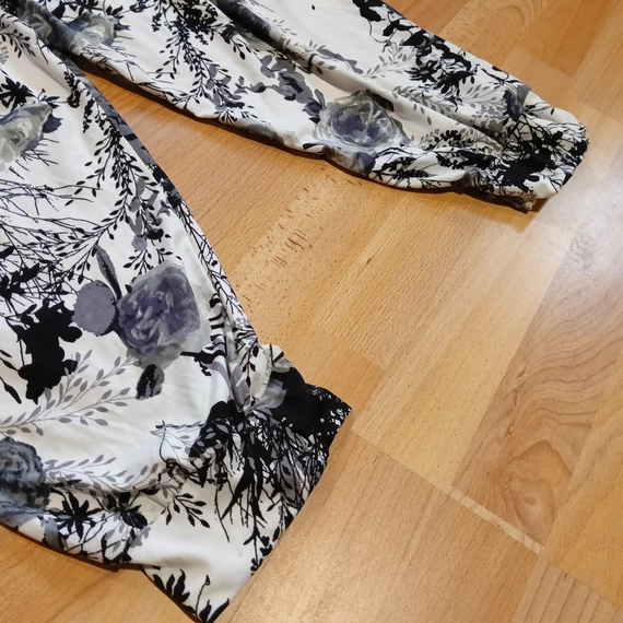 Virágmintás női nadrág, leggings.Pamut sztreccs.XL-XXL