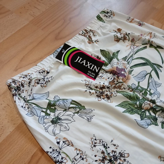 Virágmintás női nadrág, leggings.Pamut sztreccs.Hosszú.5XL-6XL
