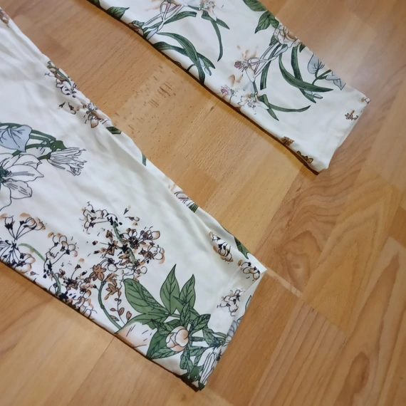 Virágmintás női nadrág, leggings.Pamut sztreccs.Hosszú.5XL-6XL