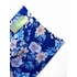 Női virágmintás capri leggings sötétkék színben